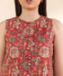Unstitched Women's Embroidered Lawn Red Shirt Trousers